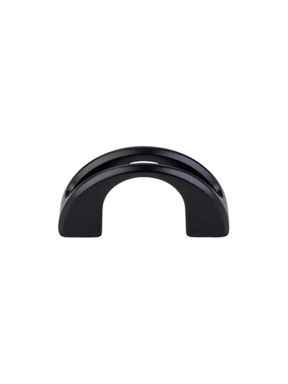 Tango 2 inch U Finger Pull in Flat Black.